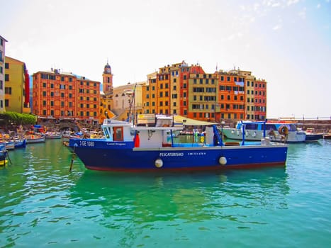 Harbor in Camogli, Italy