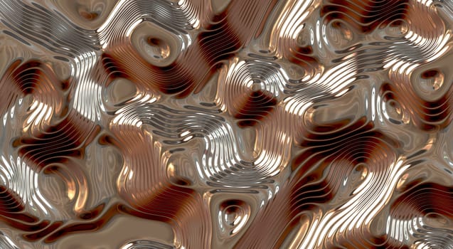 Reflect and ripple metallic seamless background textures. Shining Melt of fluid chrome surface. Rose chrome.