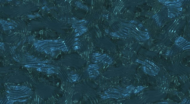 Reflect and ripple metallic seamless background textures. Shining Melt of fluid chrome surface. Blue melt.