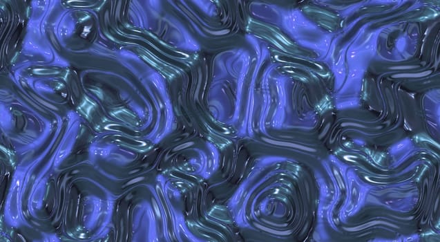 Dark blue ripple liquid plastic wave surfaces. Seamless fluid different paint colors background textures.