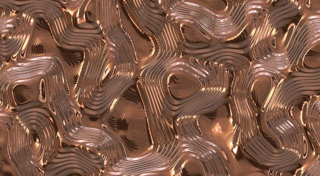 Reflect and ripple metallic seamless background textures. Shining Melt of fluid chrome surface. Gold