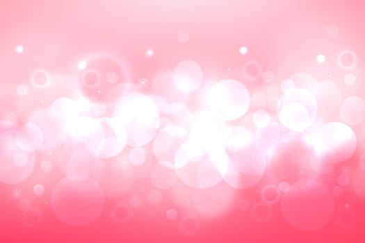 A festive abstract orange pink gradient background texture with glitter defocused sparkle bokeh circles and stars. Card concept for Happy New Year, party invitation, valentine or other holidays.