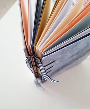 scrapping crafts with natural colors and accessories