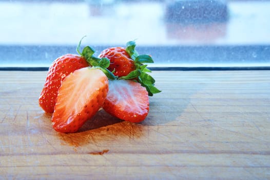 Strawberry set for breakfast or snack