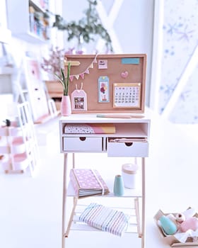 scrapping crafts with natural colors and accessories