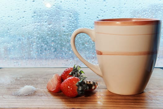 Strawberry set for breakfast or snack