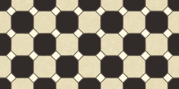 Strong Brown Beige Seamless Classic Floor Tile Texture. Simple Kitchen, Toilet or Bathroom Mosaic Tiles Background. 3D rendering. 3D illustration.