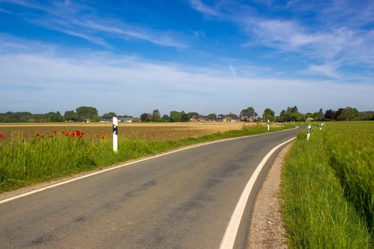 German countryside landscape, Lower Rhine Region
