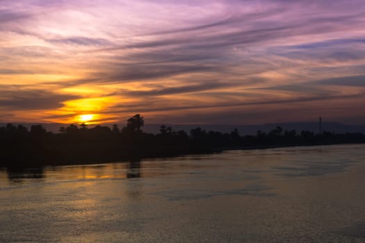 River Nile in Egypt. Luxor, Africa.