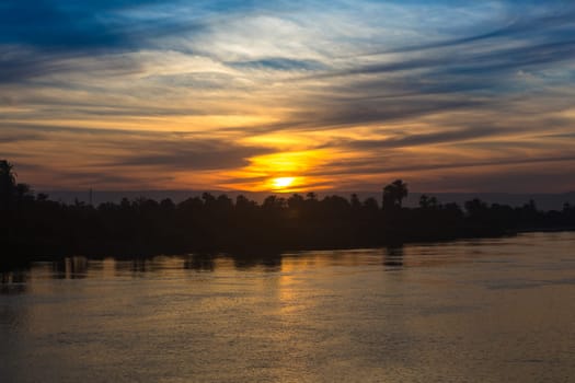 River Nile in Egypt. Luxor, Africa.