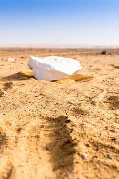 The White Desert at Farafra in the Sahara of Egypt. Africa.