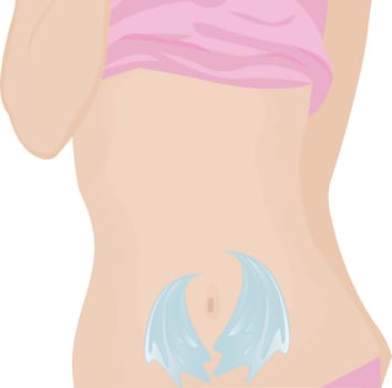 Diarrhea as a result of poisoning or indigestion vector illustration