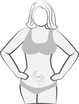 Diarrhea as a result of poisoning or indigestion vector illustration