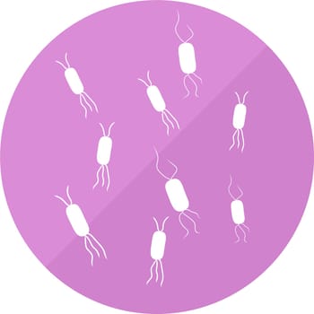 Escherichia coli gutbacteria bacterial intestinal flora vector icon