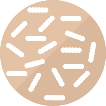 Clostridium difficile bad gutbacteria vector icon