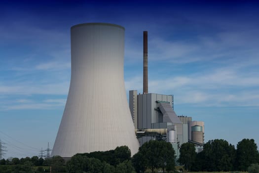 Power plant Walsum in Duisburg-Walsum. The coal-fired power plant is located on the site of the former coal mine Walsum directly on the Rhine.