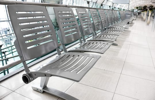 Chair public in building furniture