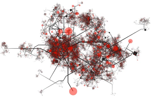 Chain of Infection Coronavirus Covid-19 City Wide Lockdown Concept