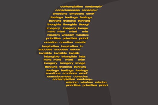 profile of human head, disclosure of internal content Homo sapiens