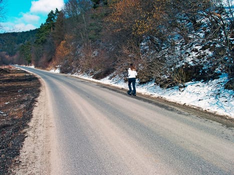 Jogging  on the Country Road