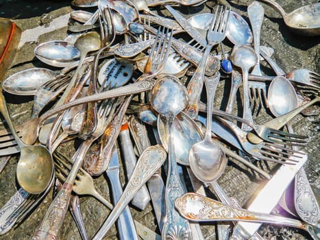 Silverware on Flea Market