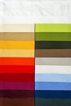 Decorative and fashion textile cloth color chart.