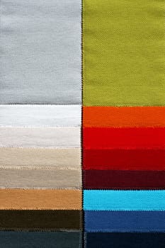 Decorative and fashion textile cloth color chart .