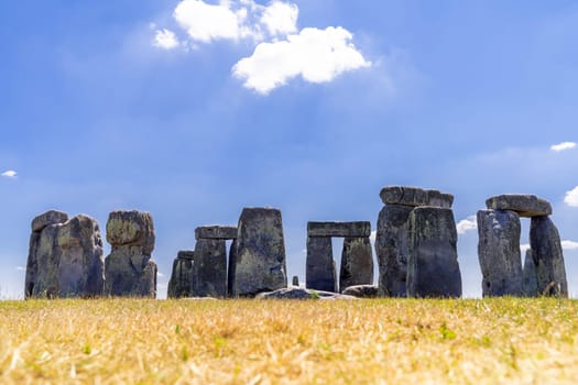 Landscape of Stonehenge England United Kingdom, UNESCO World heritage Site.
