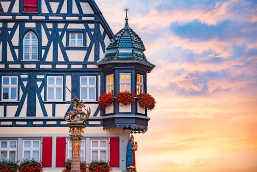Rothenburg Ob Der Tauber city in Bavaria, Germany. Architecture of old german town.