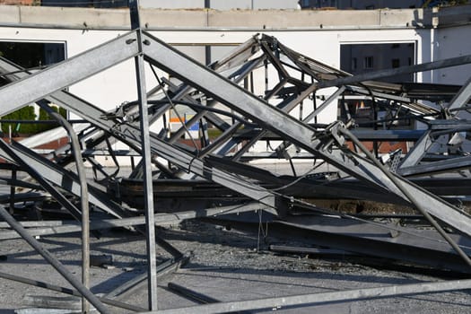 Metal scrap Metal Recyclable material Demolition Demolition Steel recycling Separation Scrap disposal Dismantling Metal demolition Steel beams Demolition work Construction Dismantling Demolition company Demolition company Dismantling House Building