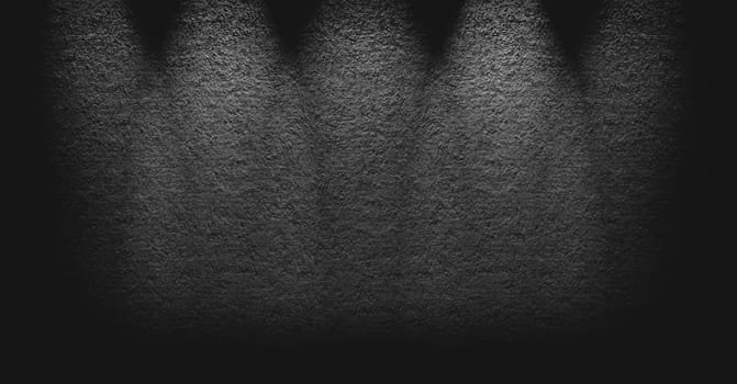 dark wall paper texture or background with lights