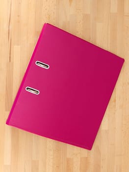 A close up shot of an A4 ring binder