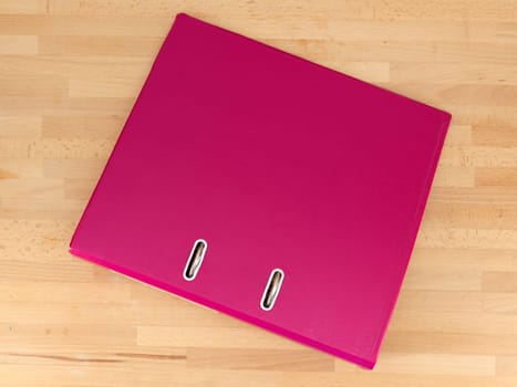 A close up shot of an A4 ring binder
