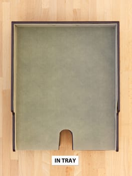 A close up shot of an office work tray
