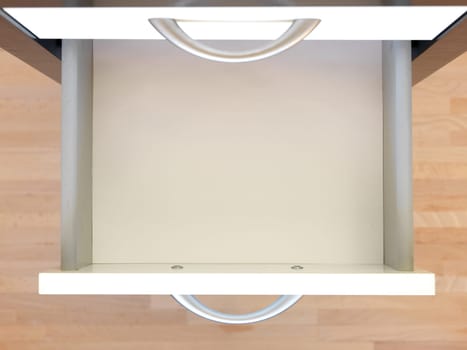 A close up shot of a set of office drawers