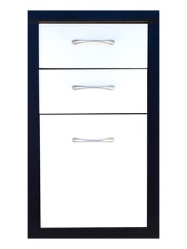 A close up shot of a set of office drawers