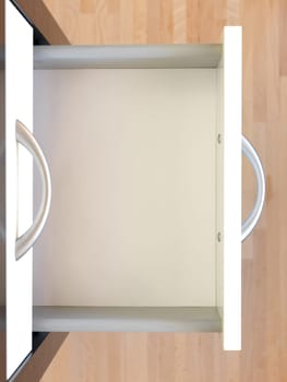 A close up shot of a set of office drawers