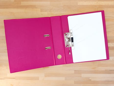 A close up shot of an A4 ring binder