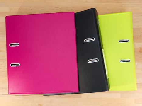 A close up shot of an A4 ring binder