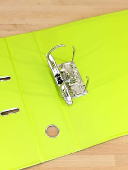 A close up shot of an A4 ring binder
