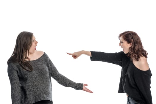 Two girls argue