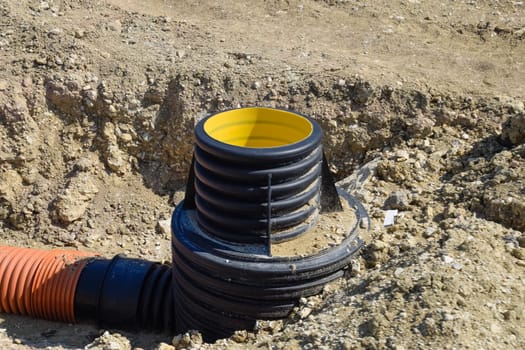 Construction of stormwater and sewerage at roads and highways. a Transportation sewer.
