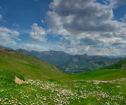 view of Col Aubisque in the French Pyrenees