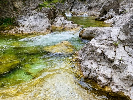 Ötschergraben in lower Austria is a ravine with clear water