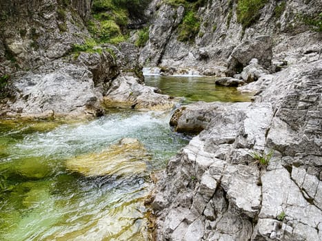 Ötschergraben in lower Austria is a ravine with clear water