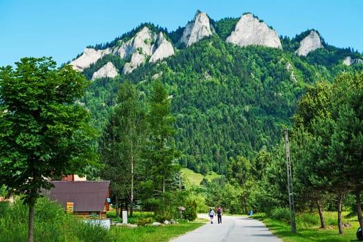Three Crowns massif in Pieniny Mountains, Poland