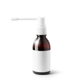 Throast spray medicine isolated on white background. With clipping path