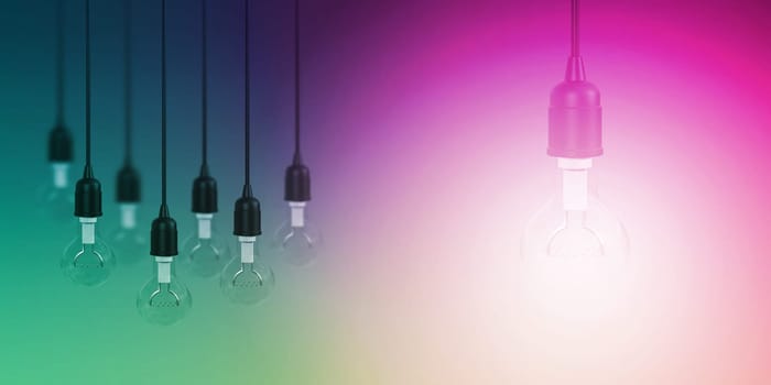Glowing Light Bulb Creativity Concept Background Poster