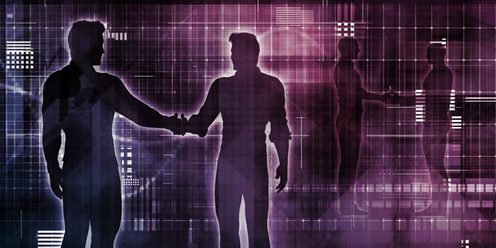 Business Handshake Abstract Background for Trust as Concept