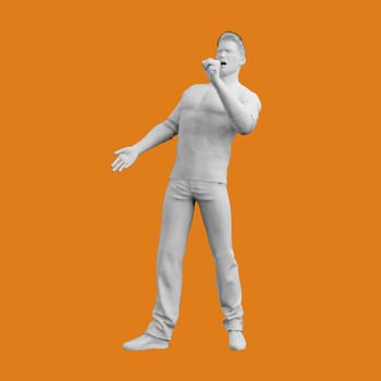 Talented Singer Playing in Concert Concept